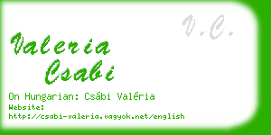 valeria csabi business card